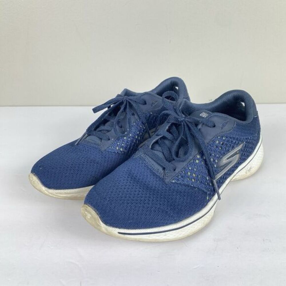 Skechers Go Walk Womens‎ 6.5 Light Knit Running Walking Shoes Sneakers Blue